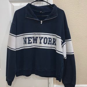 New York Half Zip Crewneck